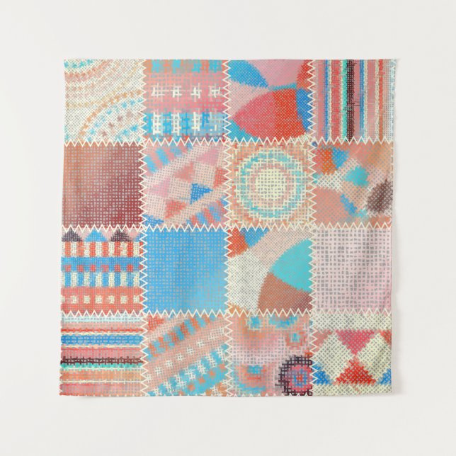 Tenture Motif sans couture. Imitation d'un motif patchwork (Devant)