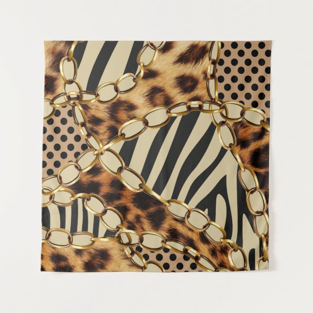 Tenture Motif sans couture Leopard Poster de animal (Devant)
