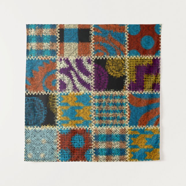Tenture Motif sans couture Patchwork (Devant)