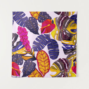 Tenture Motif sans faille créative avec feuilles tropicaux