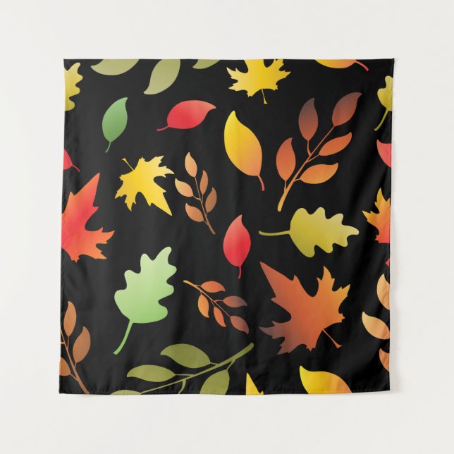 Tenture Motif sans joint avec les feuilles d'automne tombé (Devant)