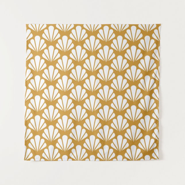 Tenture Motif sans odeur Art Déco. Décora florale géométri (Devant)