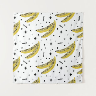Tenture Motif sans soudure en été avec bananes dans pop ar