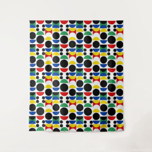 Tenture Motif scandinave du Bauhaus du milieu du siècle