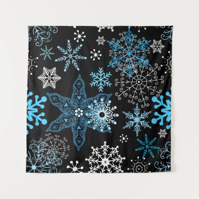 Tenture Motif Snowflake (Devant)