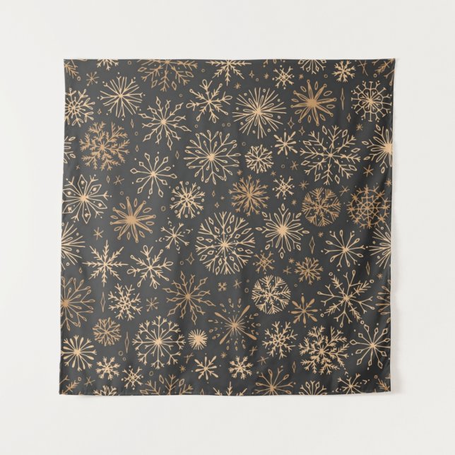Tenture Motif Snowflake (Devant)