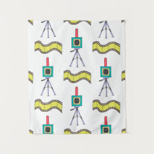 Tenture Motif transparent avec caméras et bandes de film s
