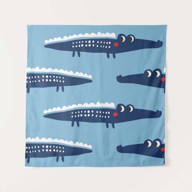 Tenture Motif transparent avec crocodiles (Devant)