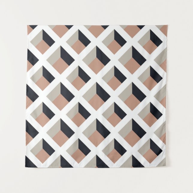 Tenture Motif transparent en treillis blanc (Devant)