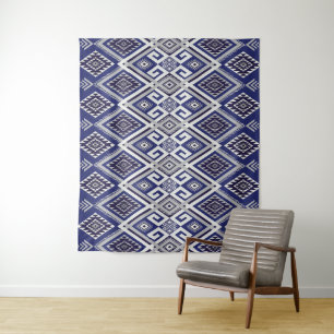 Tenture Motif tribal bleu marine de surface