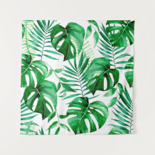 Tenture Motif tropical feuille vert