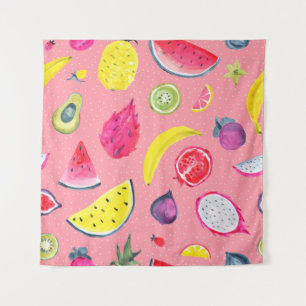 Tenture Motif Tropical sans couture de fruits exotiques. M