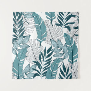 Tenture Motif tropicale avec plantes et feuilles à la mode