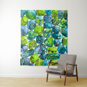 Tenture Motif turquoise
