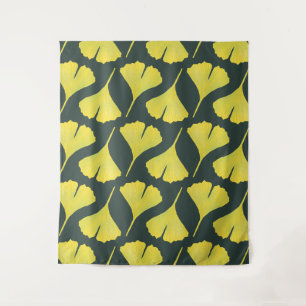Tenture Motif vert Ginkgo Leaf - Printemps Botanique