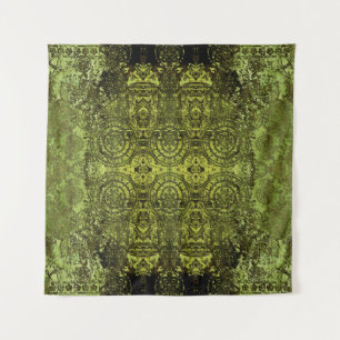 Tenture motif vintage Art nouveau coloré ornemental en