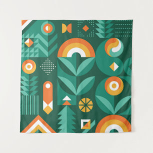 Tenture motif vintage géométrique Abstrait en Scandinave
