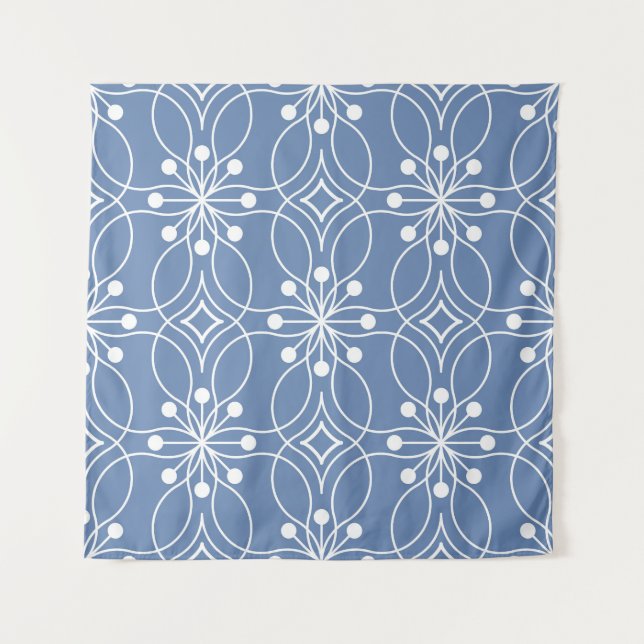 Tenture Motif Vintage géométrique Lignes ondulées (Devant)
