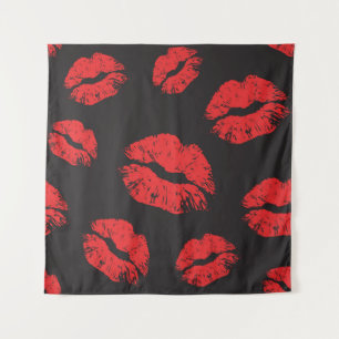 Tenture motif vintage rouge transparent sur arrière - plan