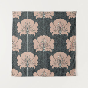 Tenture Motif vintage sans couture avec fleurs roses. Art