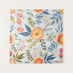 Tenture Motif vintage sans couture avec les fleurs abstrai