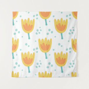 Tenture motif vintage sans couture, fleurs mignonnes motif