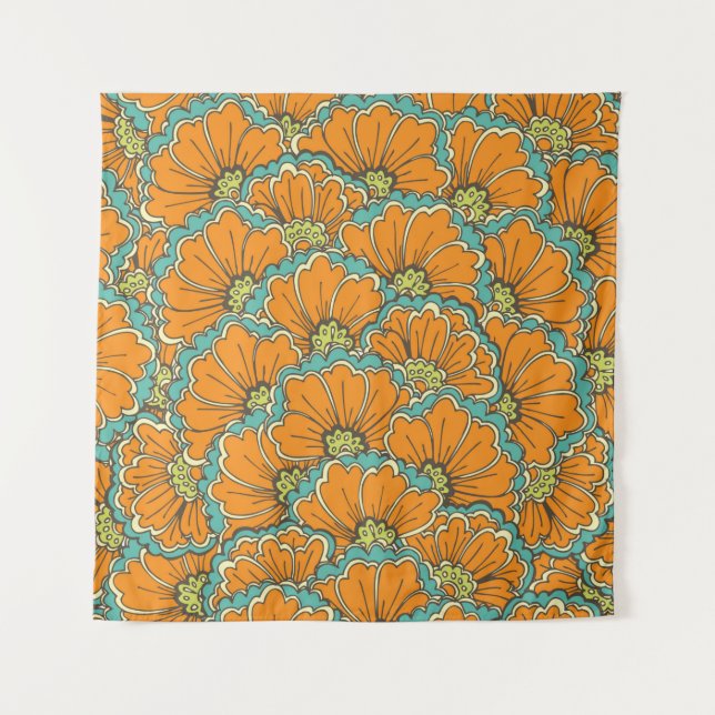 Tenture motif vintage sans soudure (Devant)