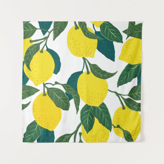 Tenture Motif Vintage tiré main Citrus (Devant)
