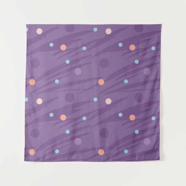 Tenture motif violet Abstrait sans soudure avec cercles et (Devant)
