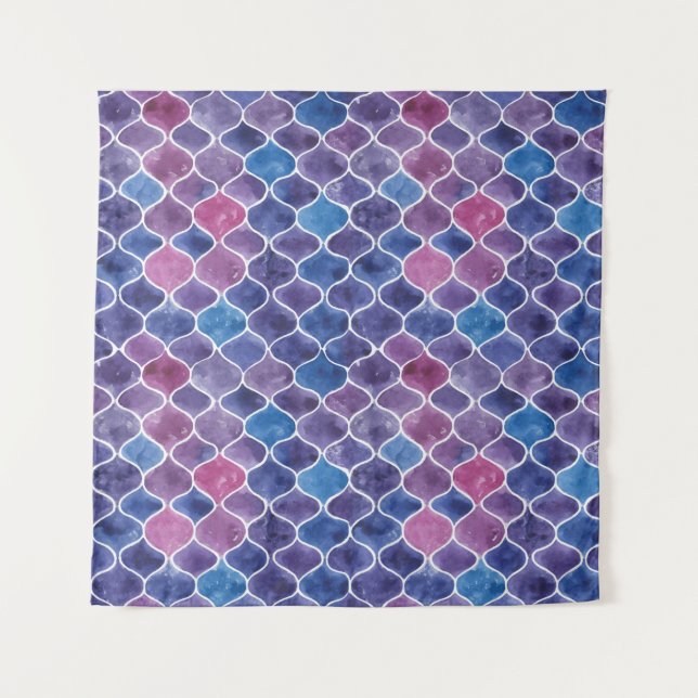 Tenture Motif violet sans aquarelle (Devant)
