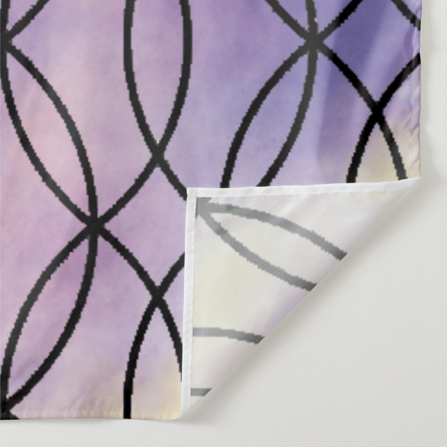 Tenture Motif Zig Zag, violet (Détail)