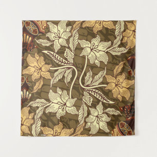Tenture Motifs de batik indonésiens avec motifs de flore e