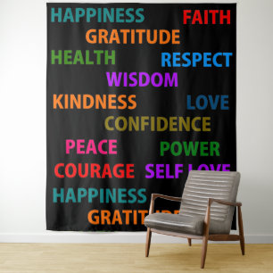 Tenture Mots positifs