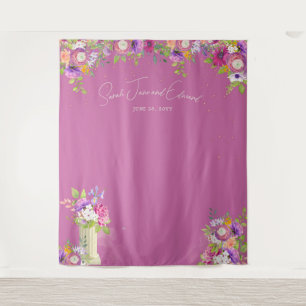 Tenture Mulberry rose Floral Mariage Fond de la photo