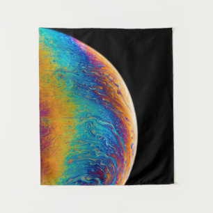 Tenture Multicolored planet fluid painting