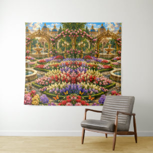 Tenture Mur de jardin royal enchanté