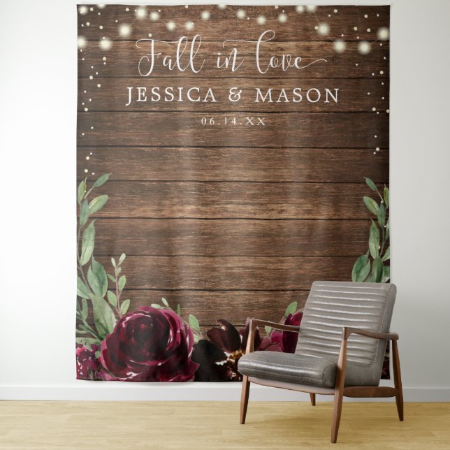 Tenture Mur de la Bourgogne en bois rustique (En situation)