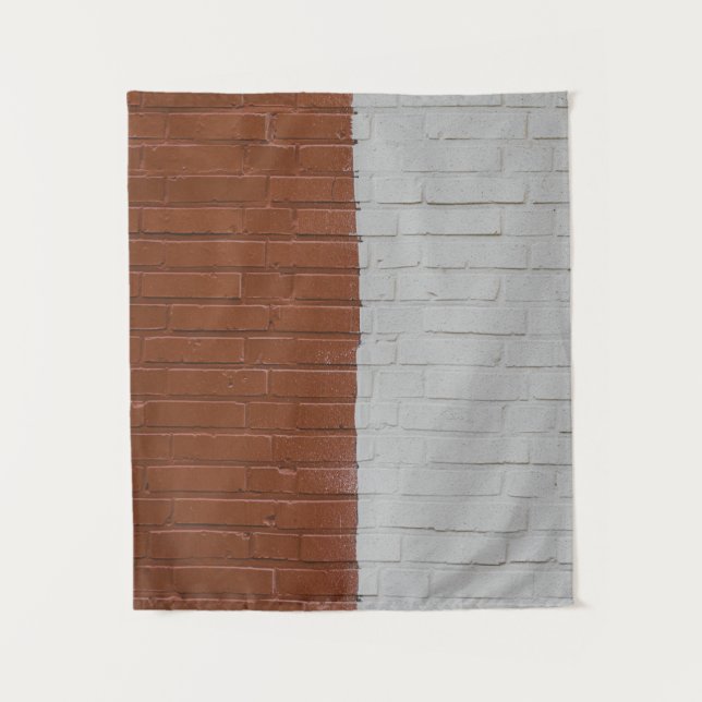 Tenture mur en béton Brown et blanc (Devant)