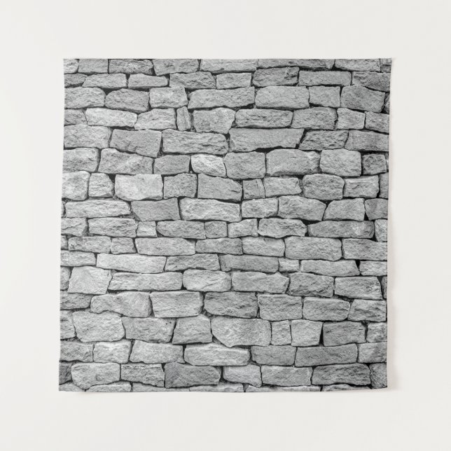 Tenture Mur en pierre grise, arrière - plan abstrait. (Devant)