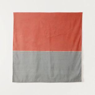 Tenture Mur peint en gris et orange