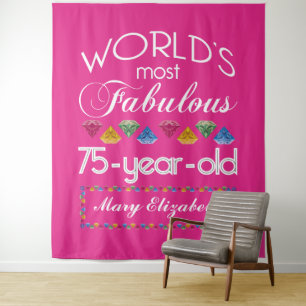 Tenture Murale 75e anniversaire Couleurs fabuleuses Pierres roses