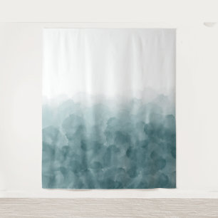 Tenture Murale Aquarelle bleue turquoise tropicale