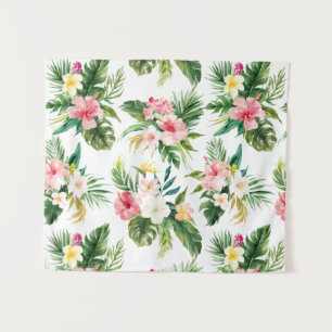 Tenture Murale Aquarelle Tropicale Motif Floral Tropical Tapisser