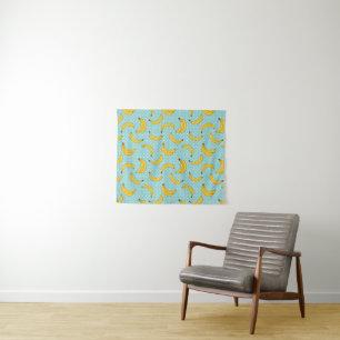 Tenture Murale Bananes et points de Polk