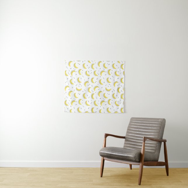 Tenture Murale Bananes géométriques (En situation (horizontale))