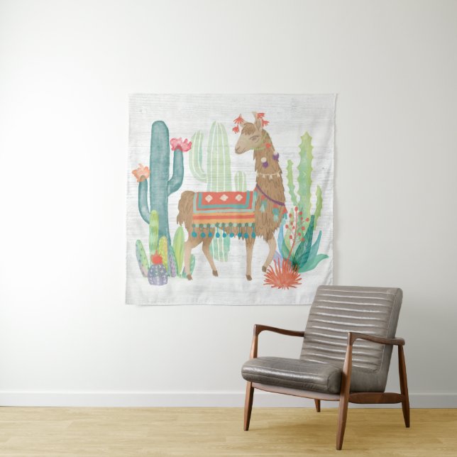 Tenture Murale Beaux lamas III (En situation (horizontale))