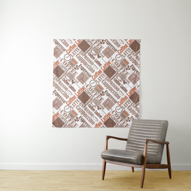 Tenture Murale Café préféré (En situation)