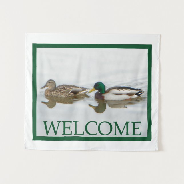 Tenture Murale Canards colverts - Bienvenue (Devant (Horizontal))