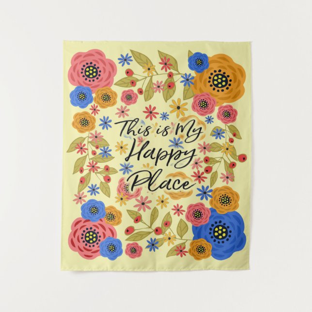 Tenture Murale C'est My Happy Place Medium (Devant)