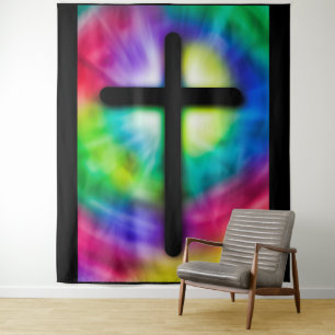 Tenture Murale Colorant CrossTapestry religieux de cravate